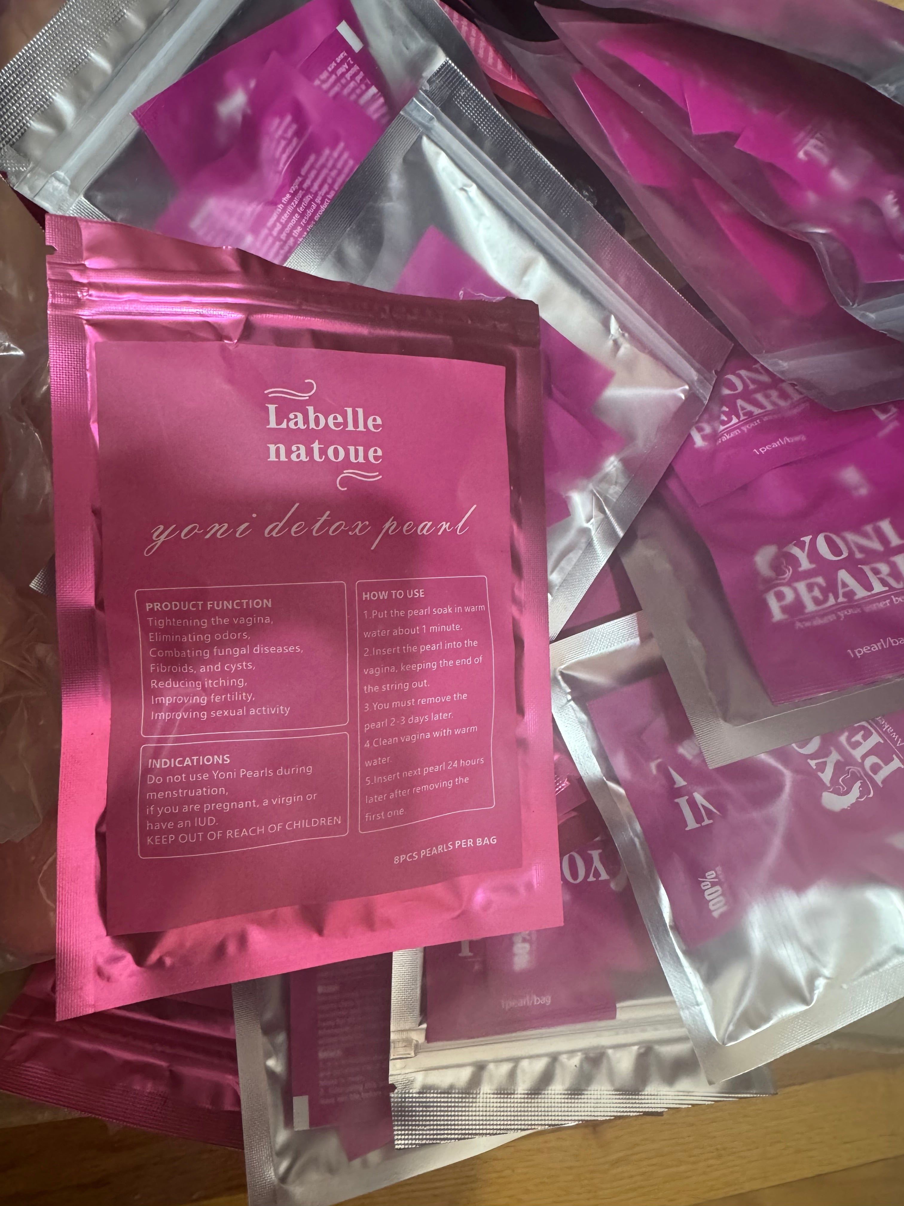 Yoni detox pearl pack of 6 pear