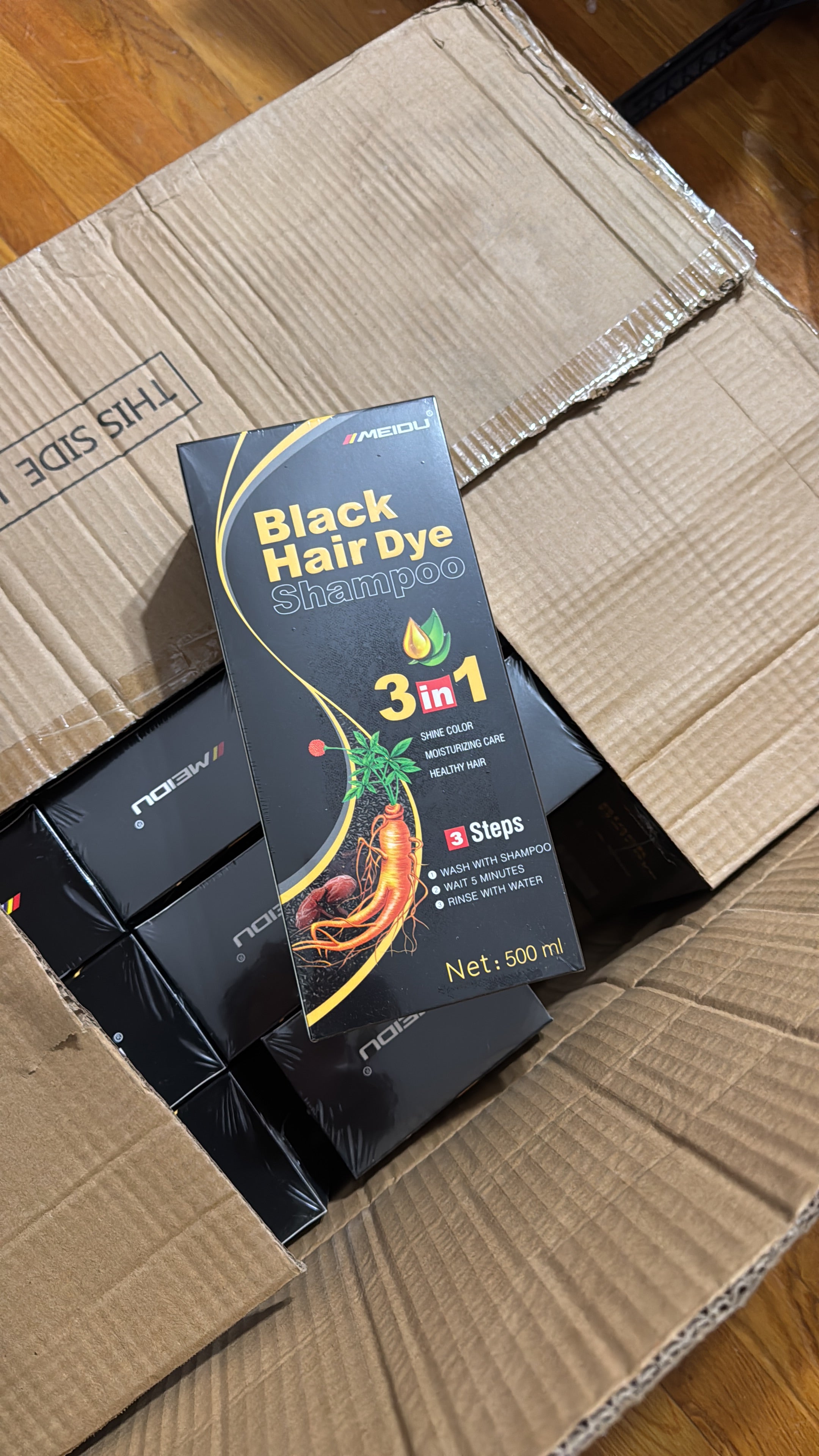 Black hair dye